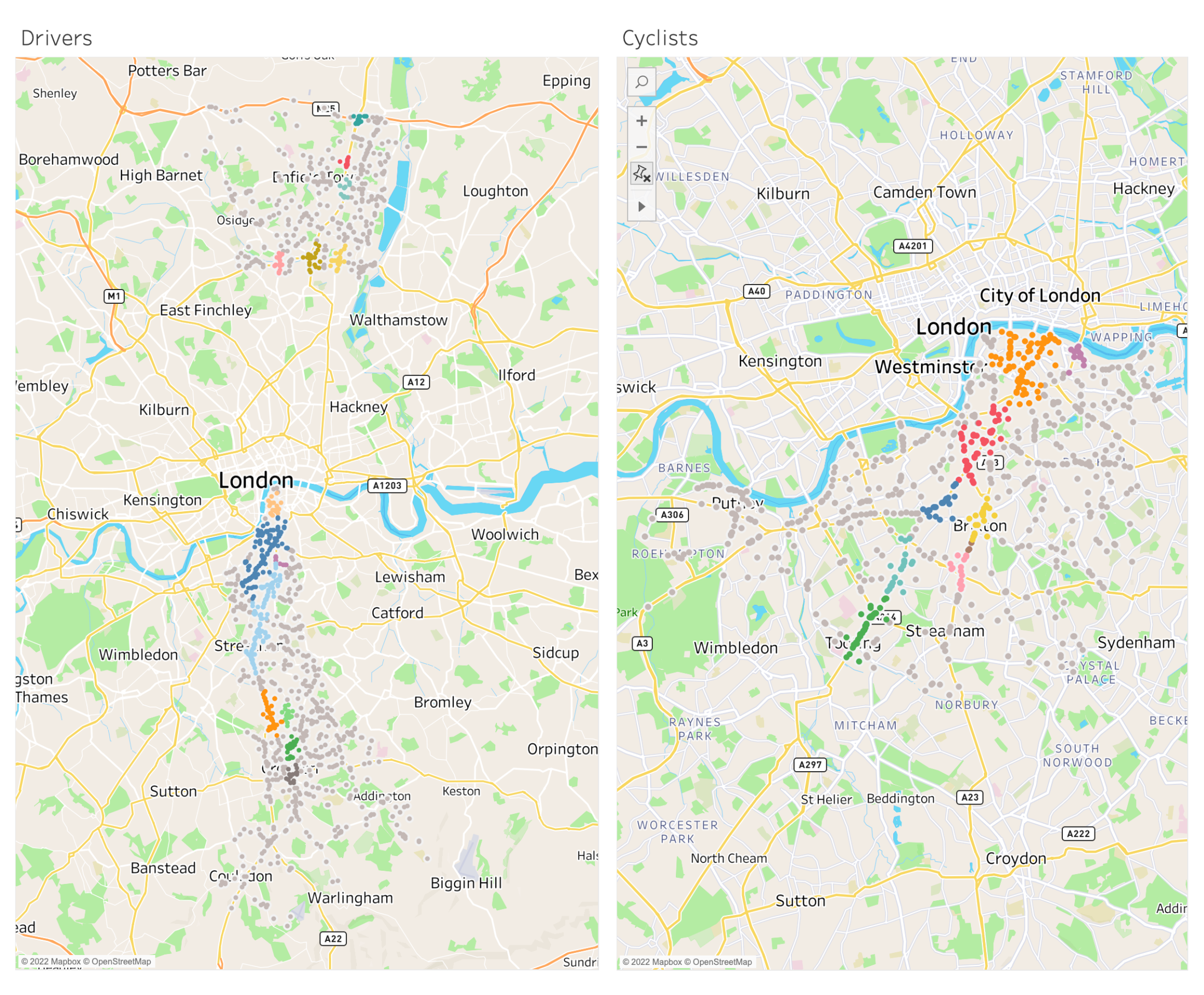 The riskiest roads and areas for commuters
